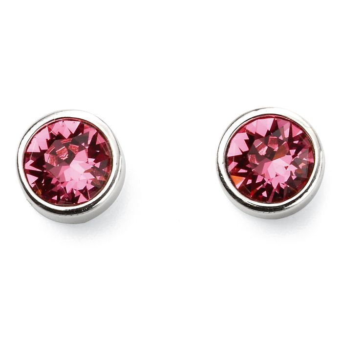 31100150 925 Sterling Silver Crystal Birthstone Earrings