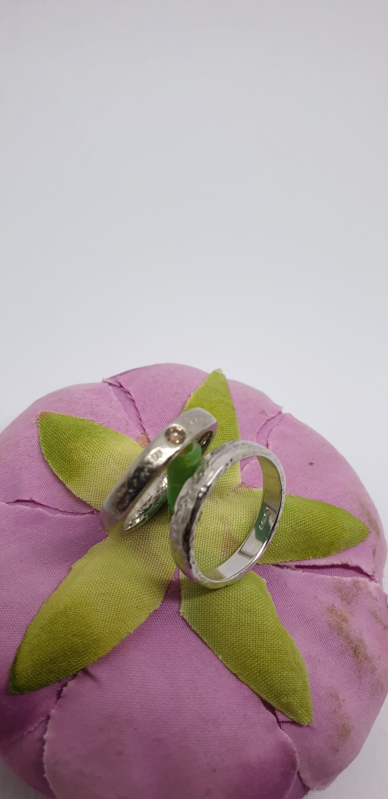 650 Silver Wedding Band Commission To Match Engagement Ring - Image 4
