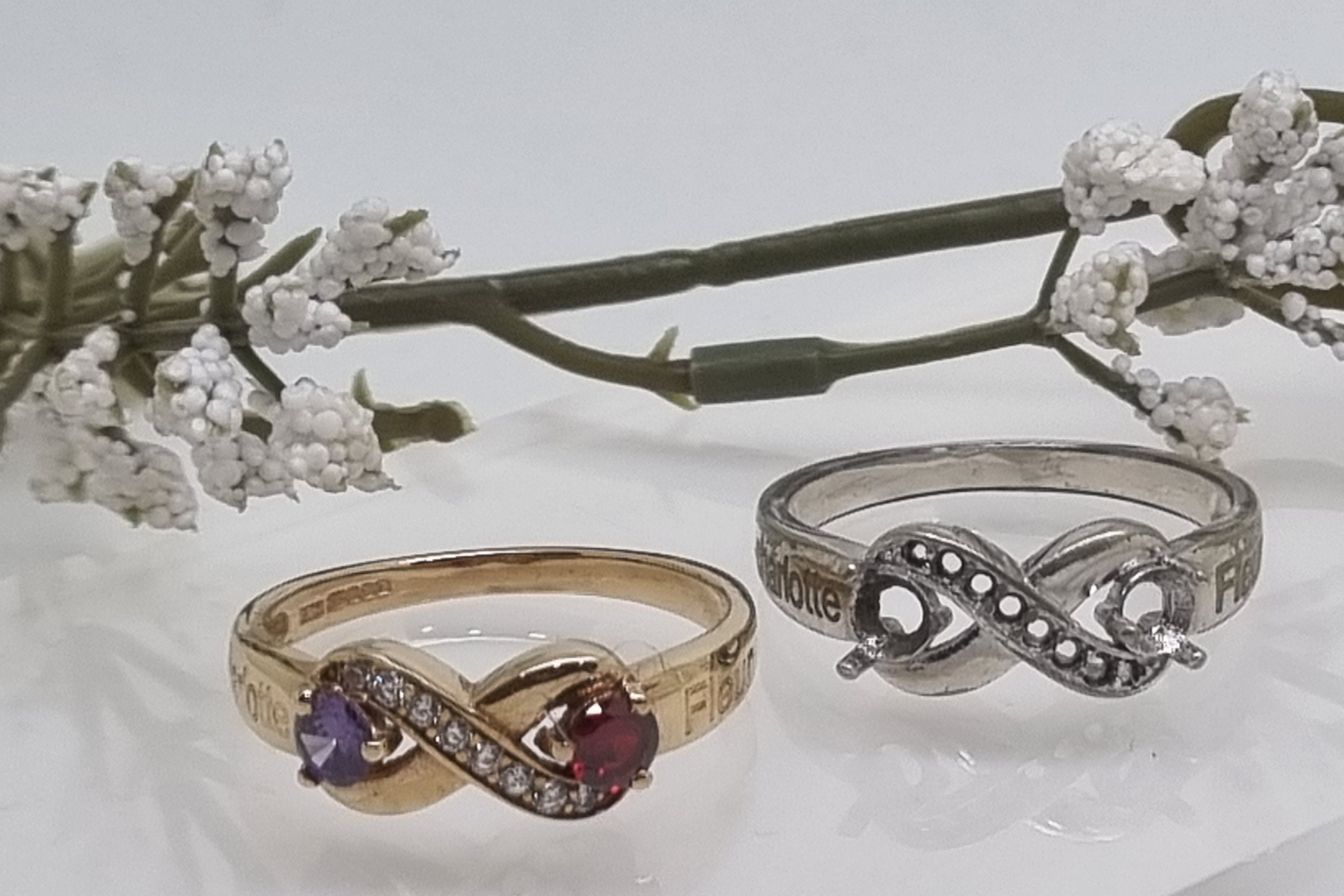 643 Before And After... Shank Replaced On 9ct White Gold Ring - Image 2