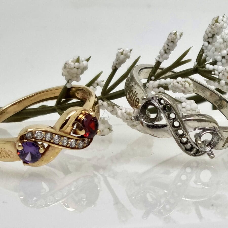 643 Before And After... Shank Replaced On 9ct White Gold Ring
