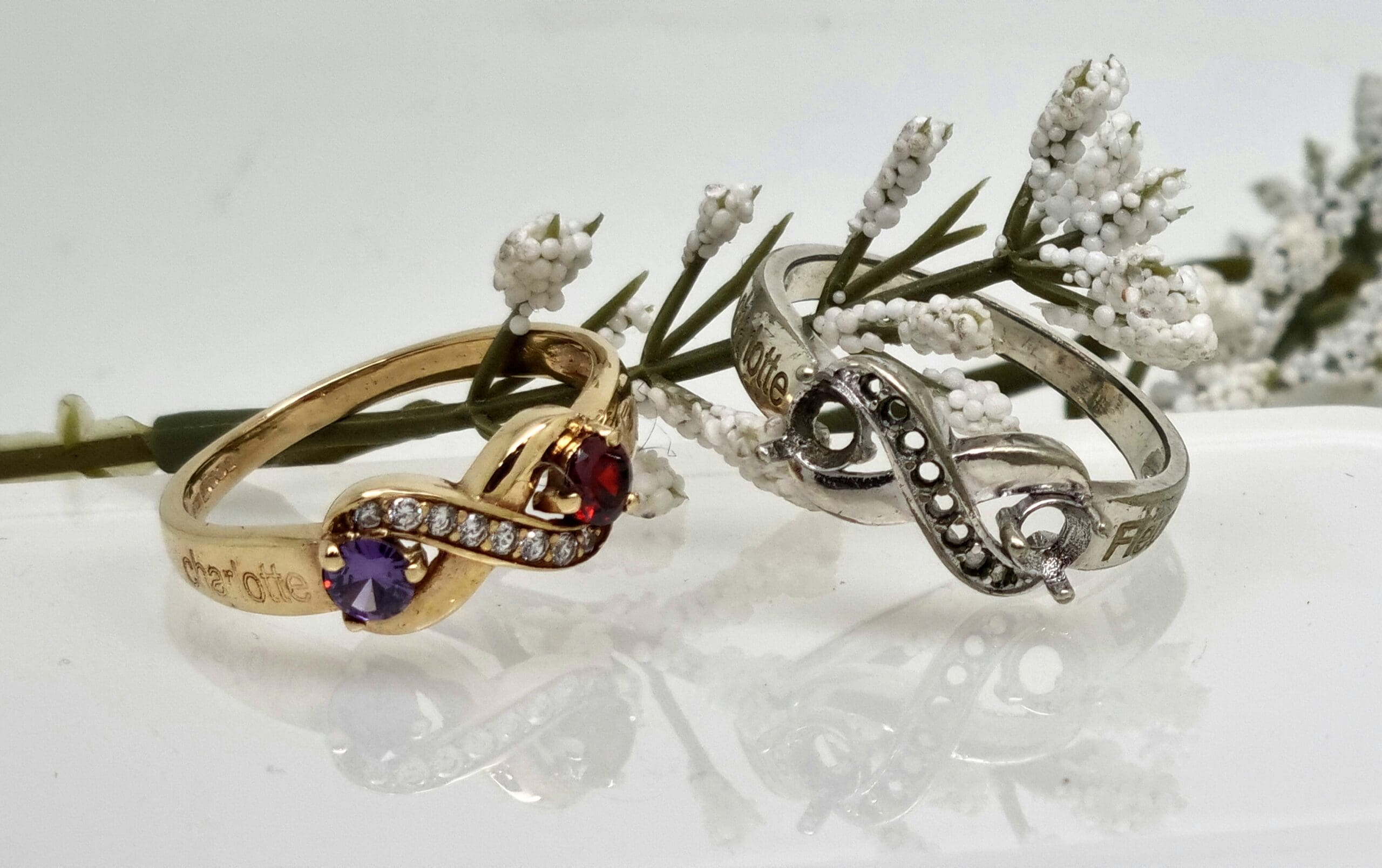 643 Before And After... Shank Replaced On 9ct White Gold Ring