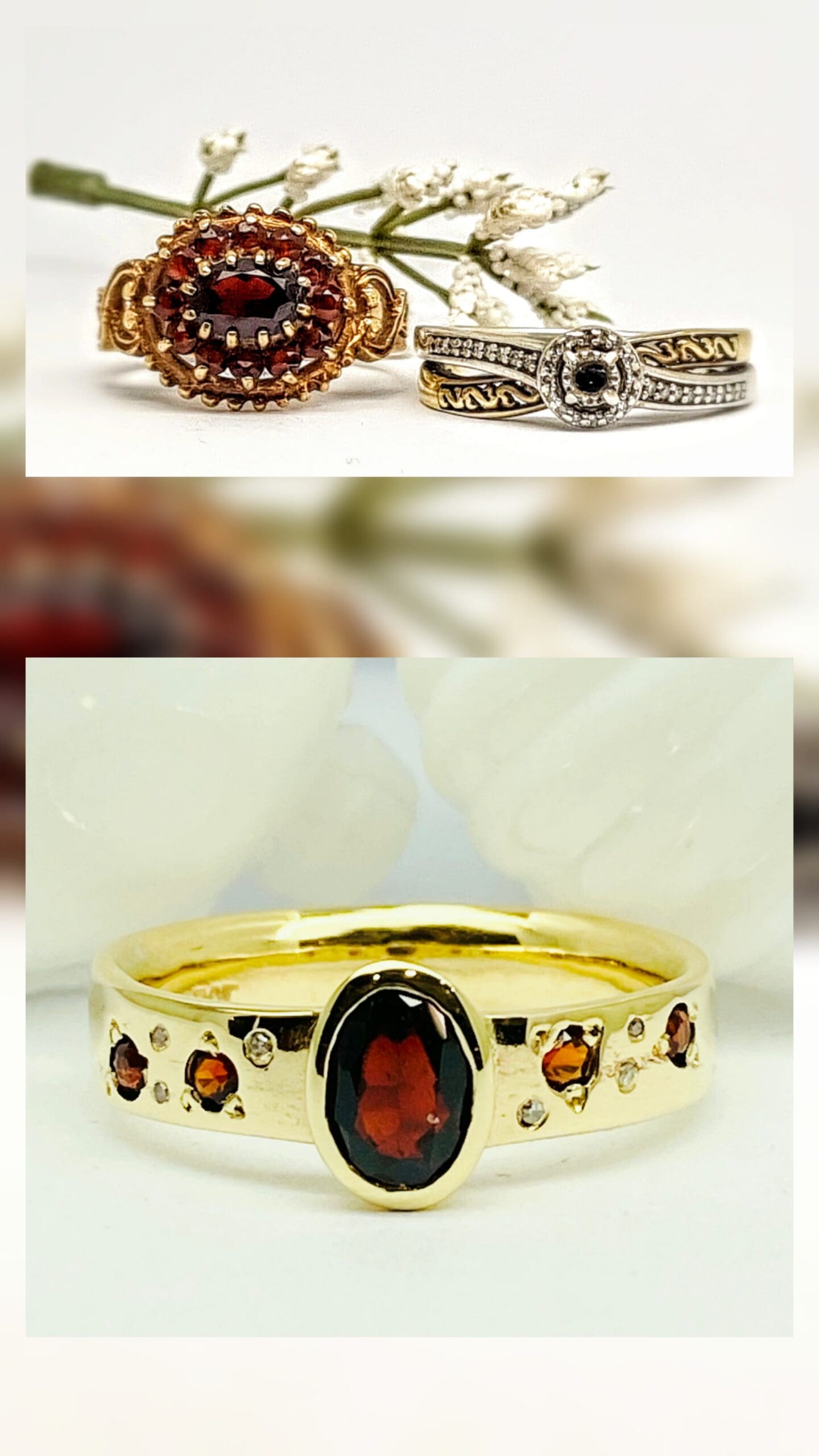 646 Before And After...Diamond And Ruby Ring Remodel