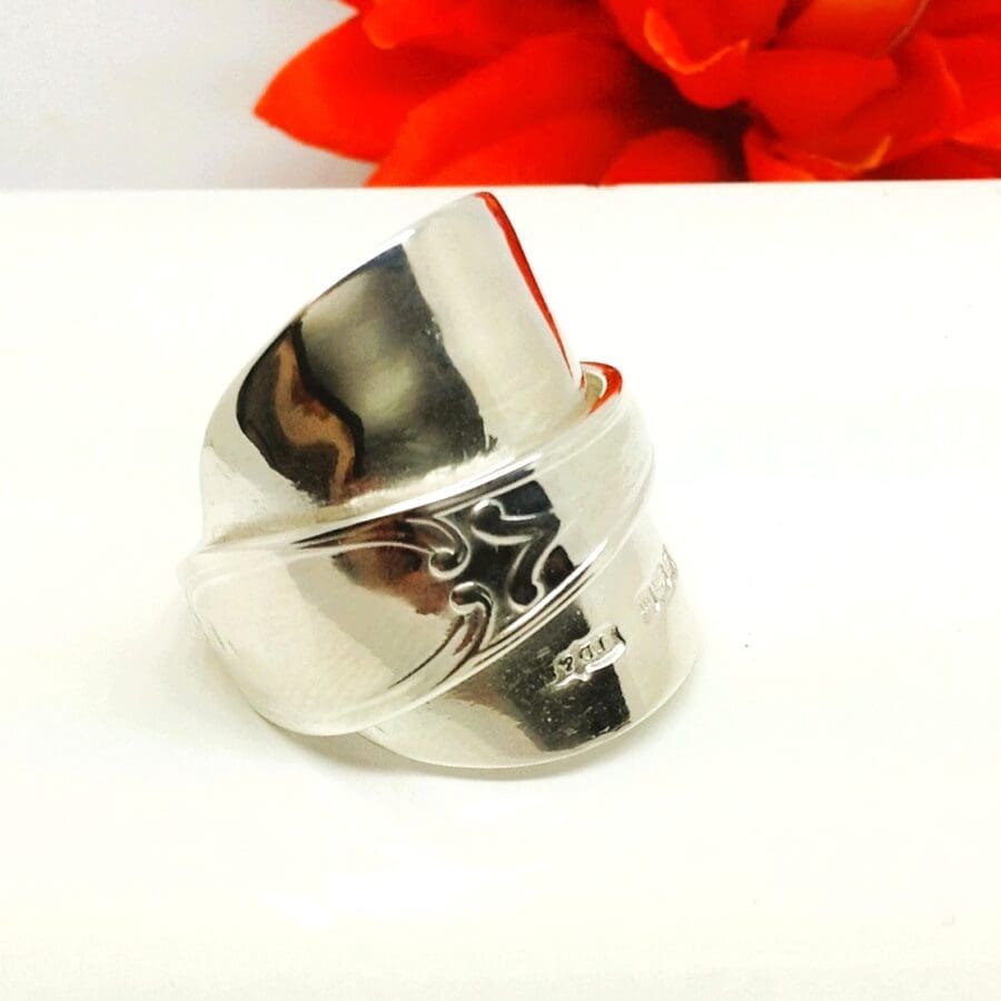 647 Commission Engraved Silver Spoon To Thumb Ring