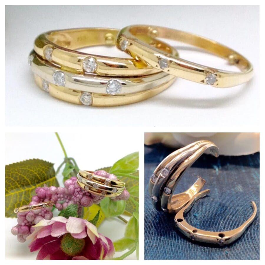 653 Before And After, Diamond Dress Rings From Broken To Repair