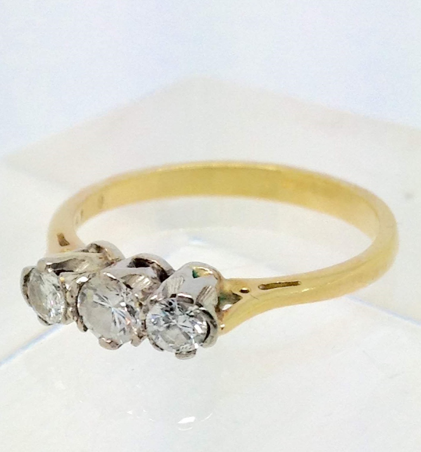 652 Diamond 3 Stone Ring Remodelled Into 2 Rings For Family - Image 4