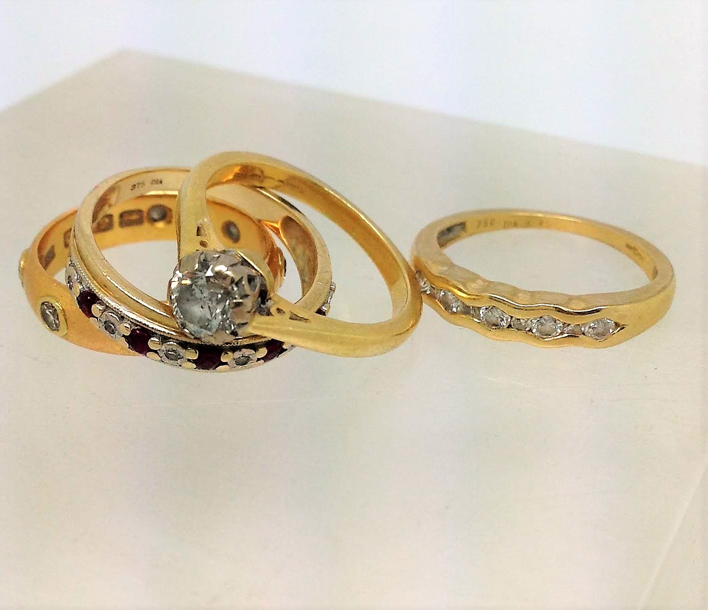 648 Commission Before And After... Wedding Set Remodel To "Sparkle" - Image 4