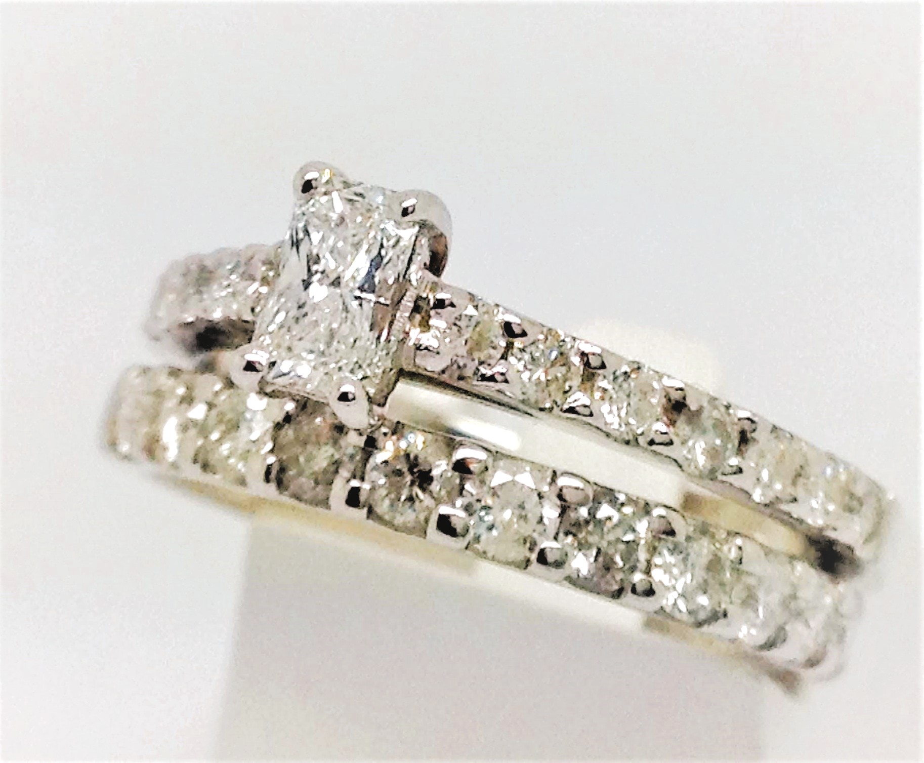 656 Commission Before And After... Wedding Set Remodel To Diamond Bands - Image 4