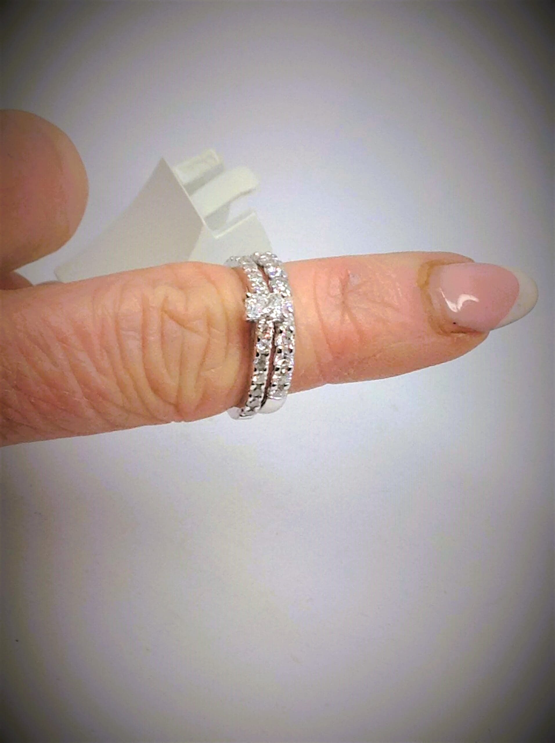656 Commission Before And After... Wedding Set Remodel To Diamond Bands - Image 5