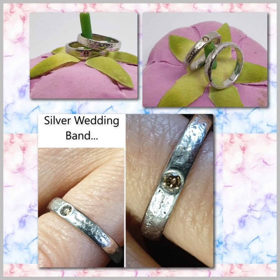 650 Silver Wedding Band Commission To Match Engagement Ring