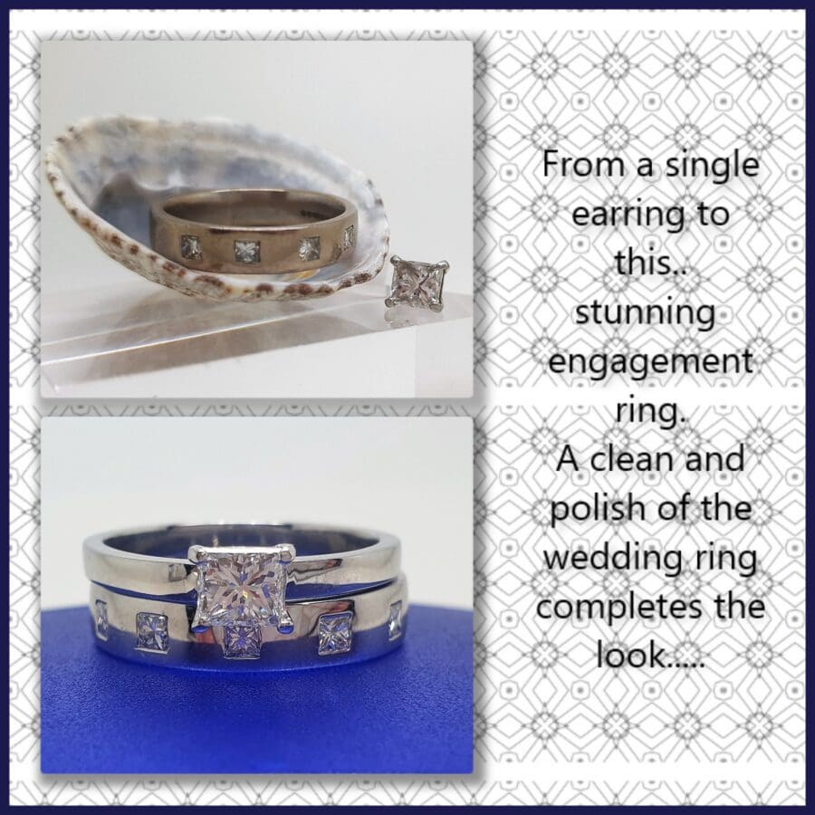 654 Single Princess Cut Earring To A Stunning Engagement Ring Commission