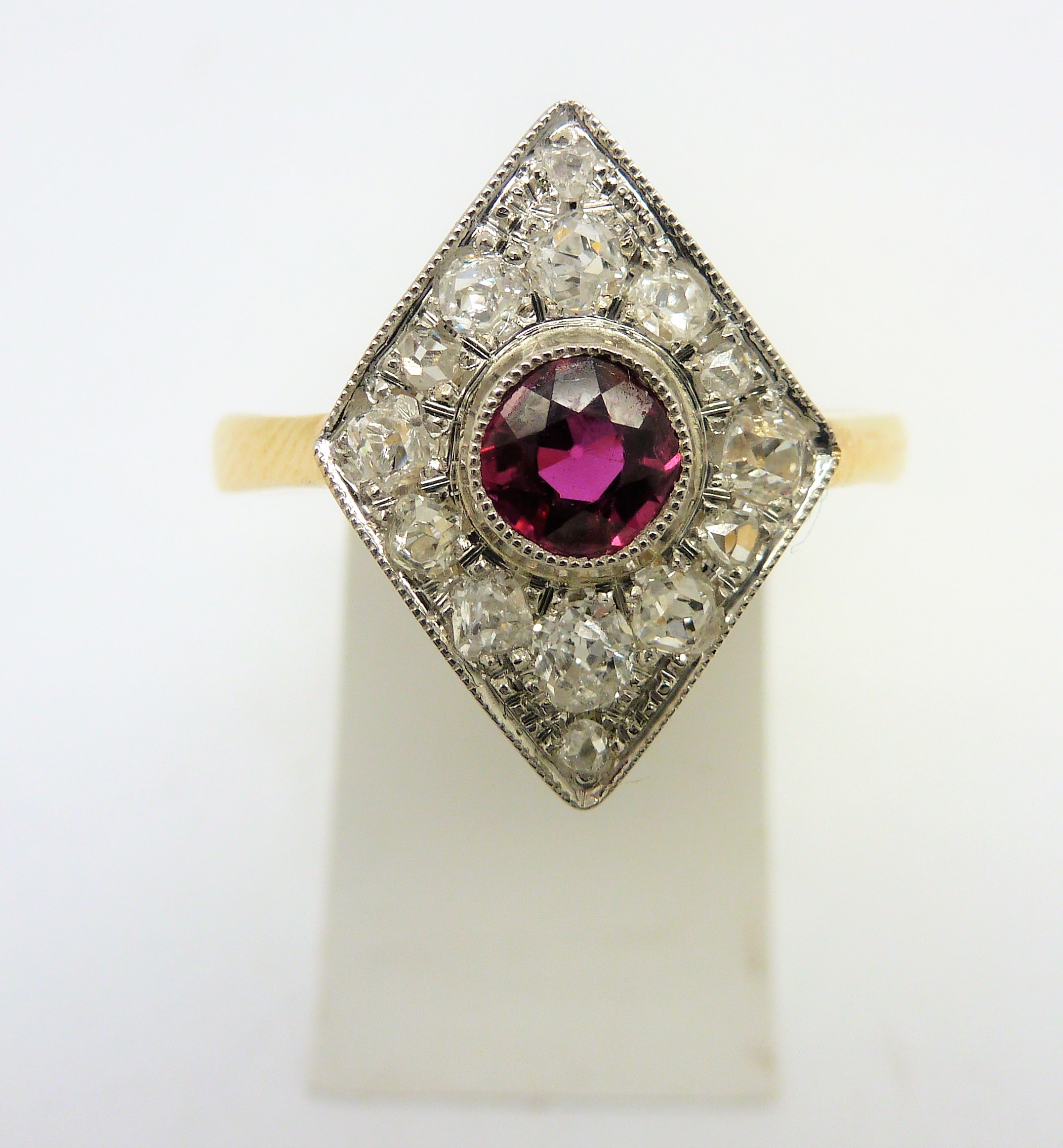 649 Before And After...Art Deco Brooch To Diamond And Ruby Ring Remodel