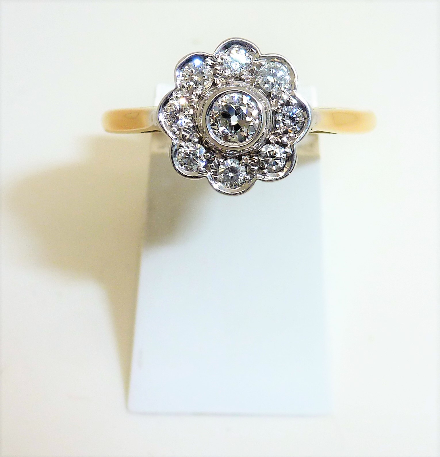 651 Diamond 3 Stone Ring Remodelled Into A Cluster - Image 4