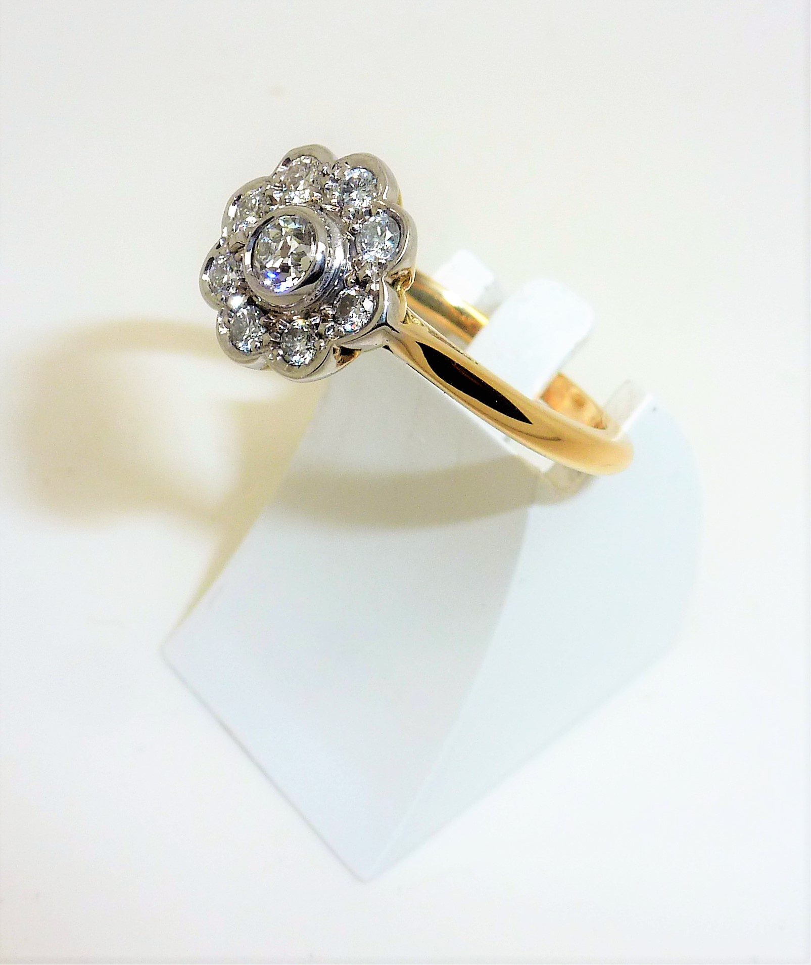 651 Diamond 3 Stone Ring Remodelled Into A Cluster - Image 5