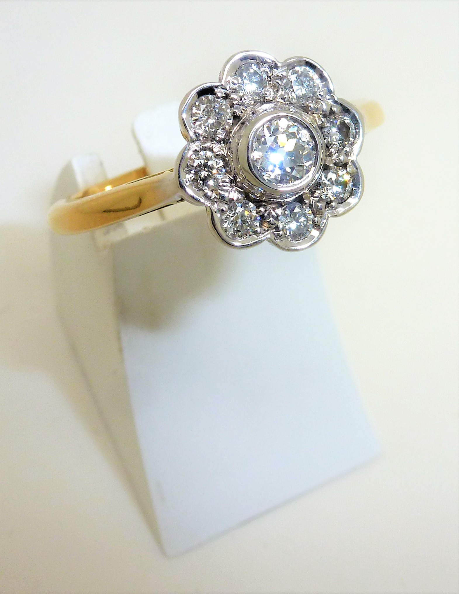 651 Diamond 3 Stone Ring Remodelled Into A Cluster - Image 7