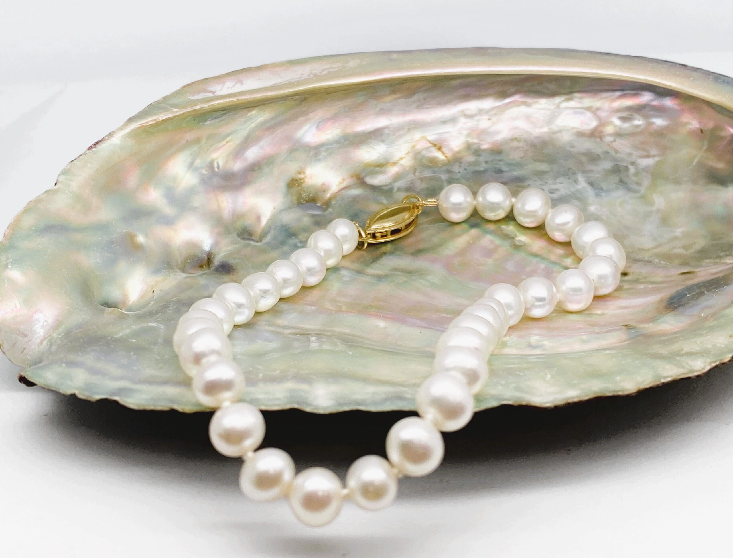41300022 14K Yellow Gold Cultured White Pearl Bracelet - Image 3