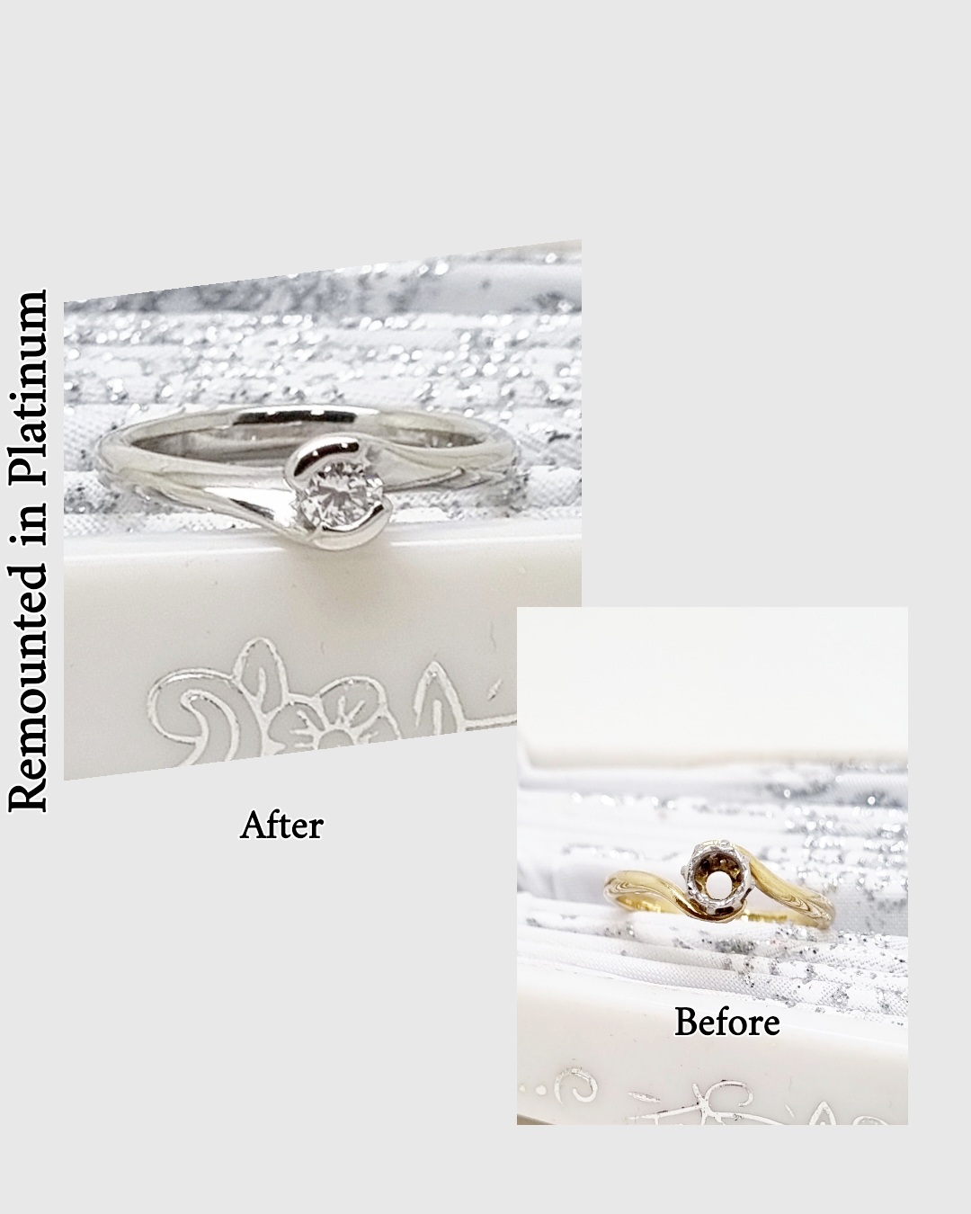 661 Before And After... Remount On Shank And Diamond Fitted