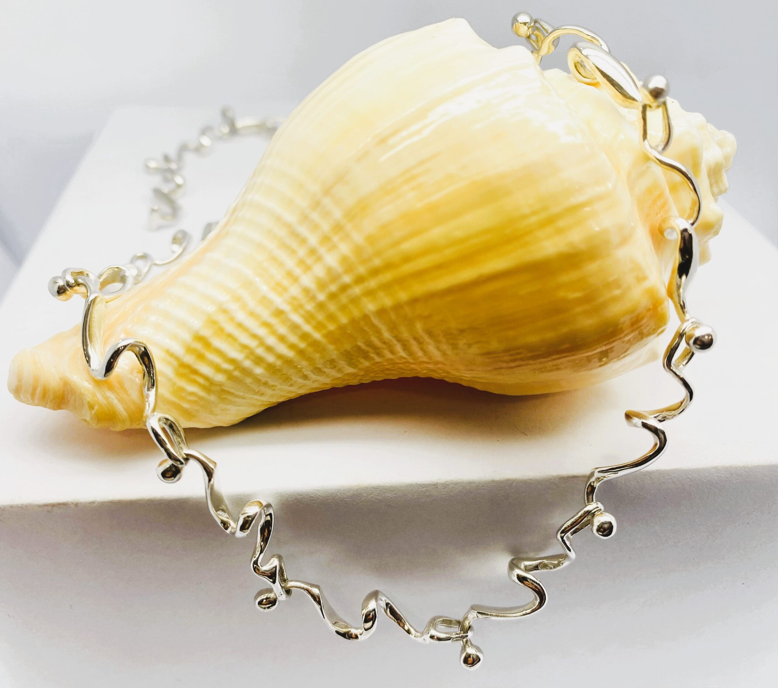 22100230 925 Sterling Silver "Squiggle" Necklace 18 Inch - Image 3