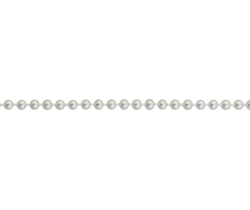 21100267 Silver Ball And Tube 18 Inch Chain - Image 4