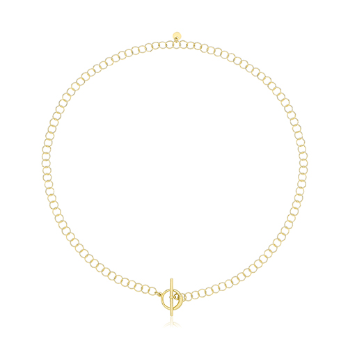 22100258 Gold Plated Silver Toggle Catch Necklet