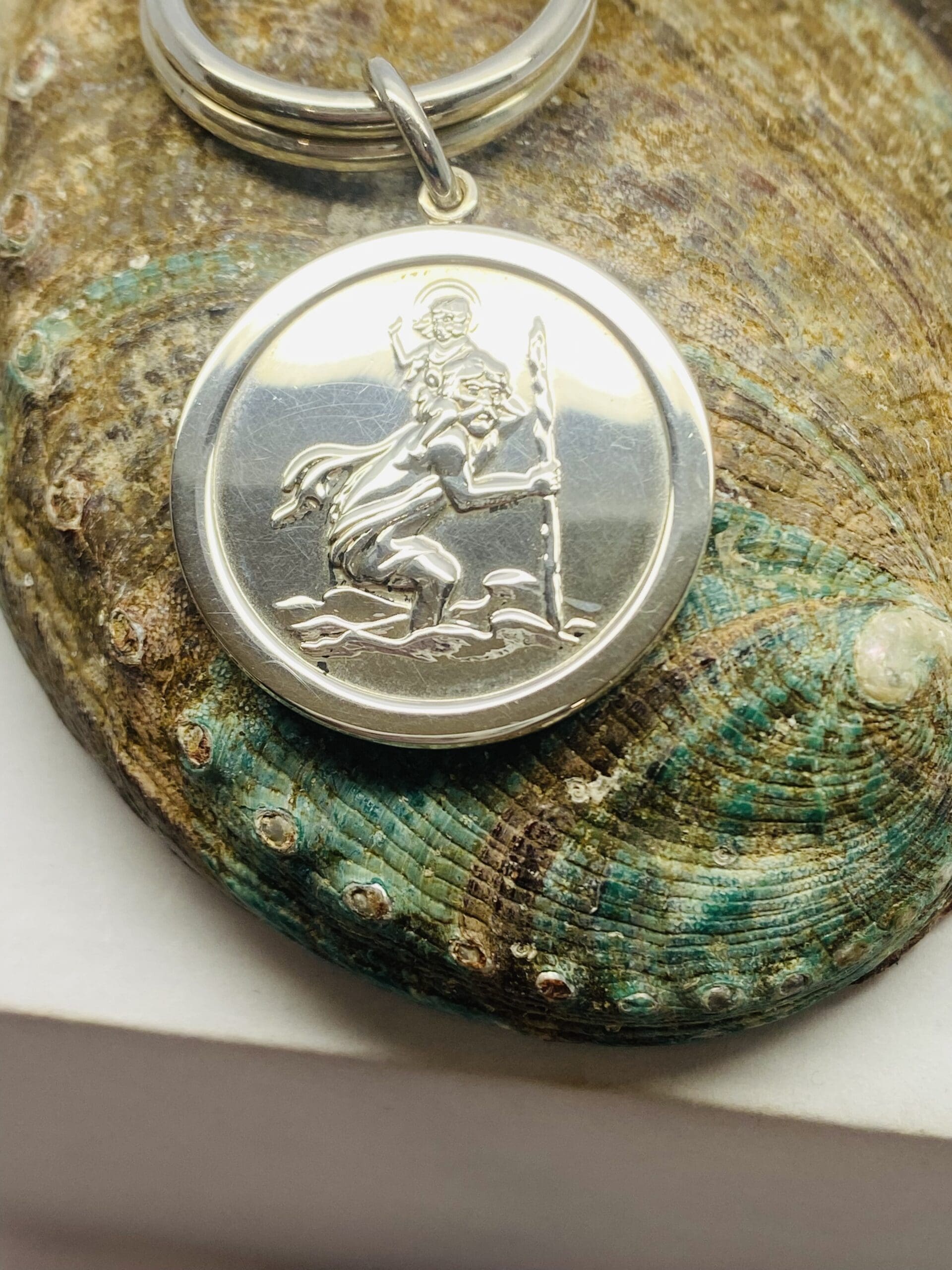 90100025 large St Christopher With Heavy Weight Key Ring - Image 2
