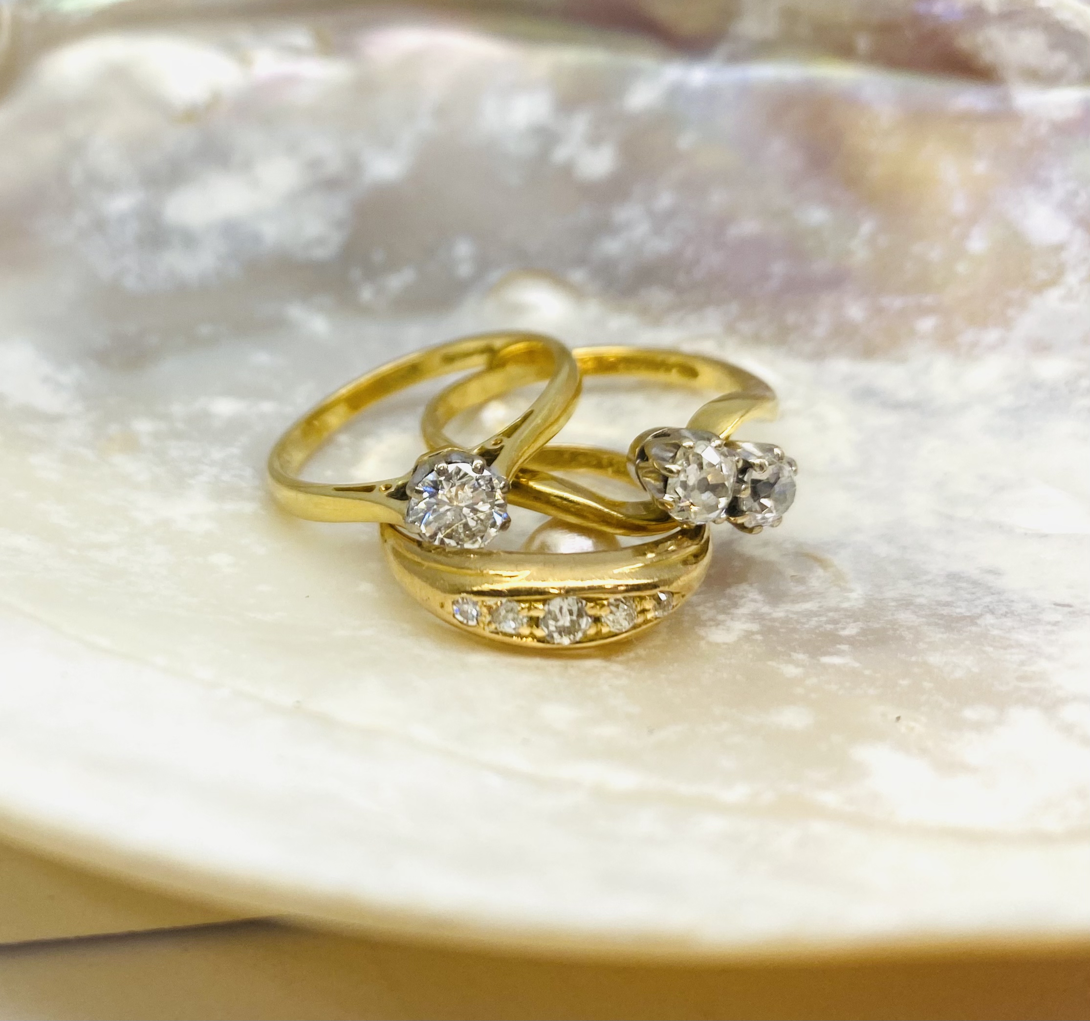 663 Before And After Multi Stone Dress Ring Remodel - Image 2