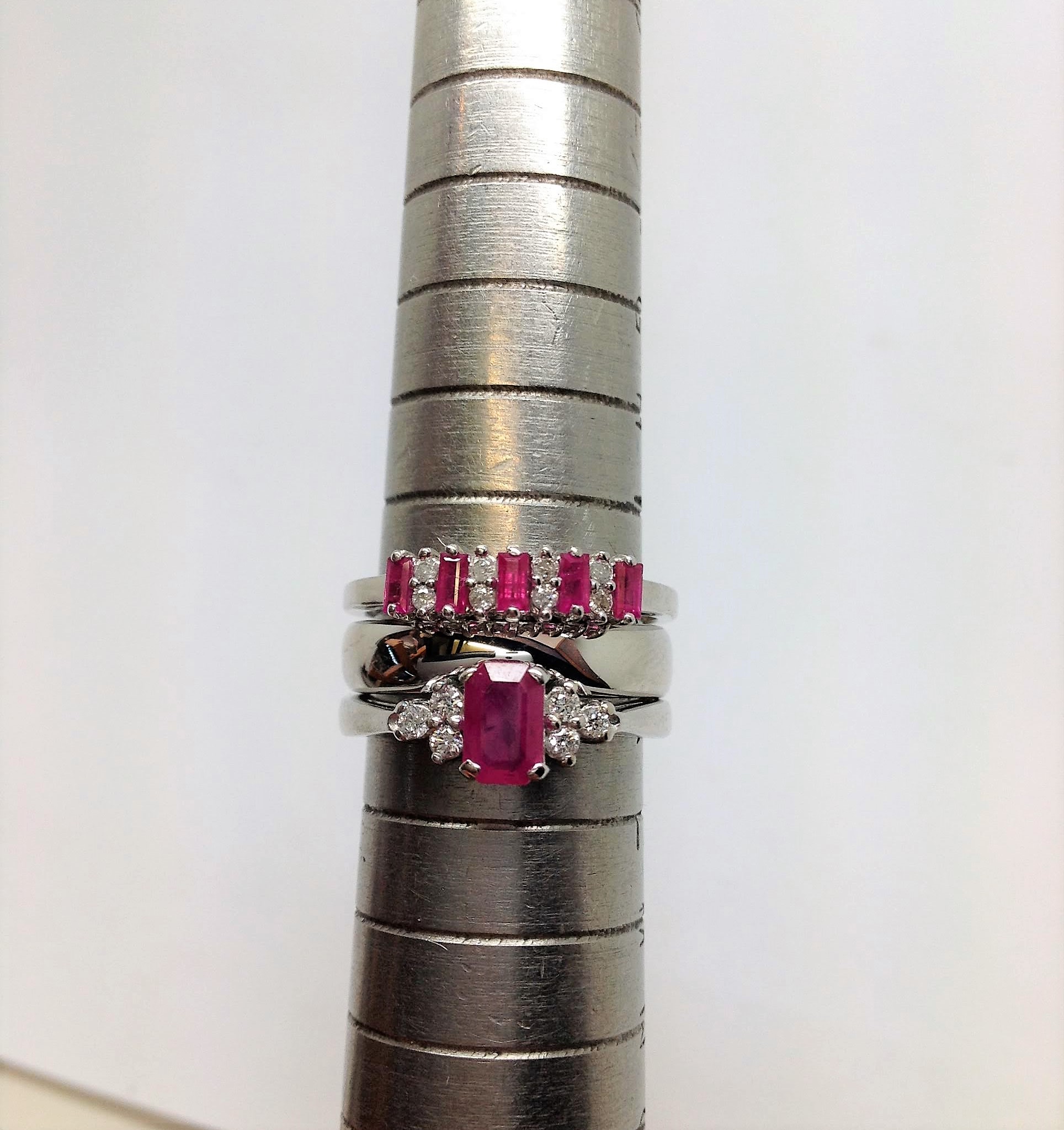 237...'Stepped' Contoured Wedding Ring Commission - Image 2