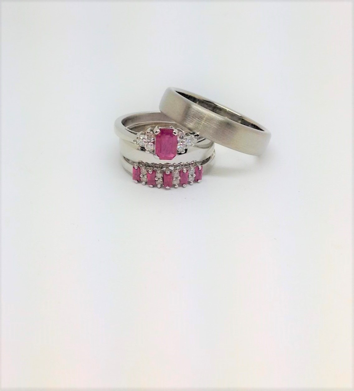237...'Stepped' Contoured Wedding Ring Commission - Image 3