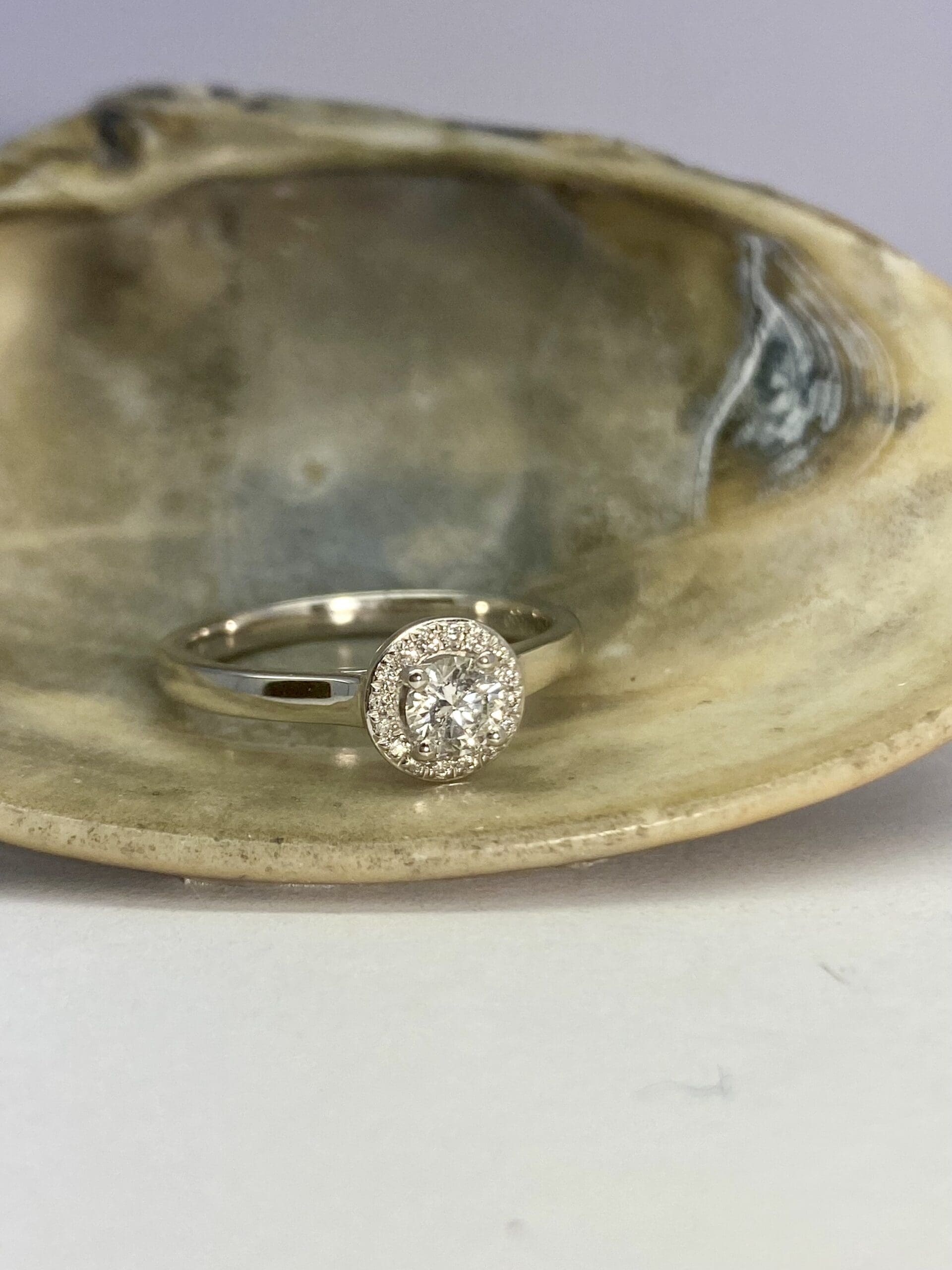 15600061 Platinum 0.50ct Diamond Halo Ring - Image 4