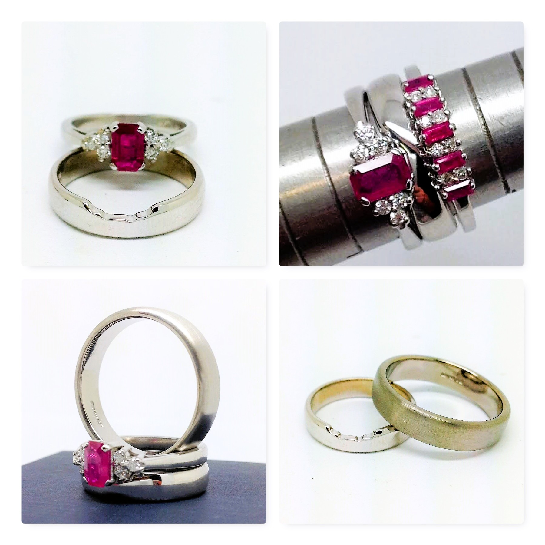 237...'Stepped' Contoured Wedding Ring Commission - Image 5