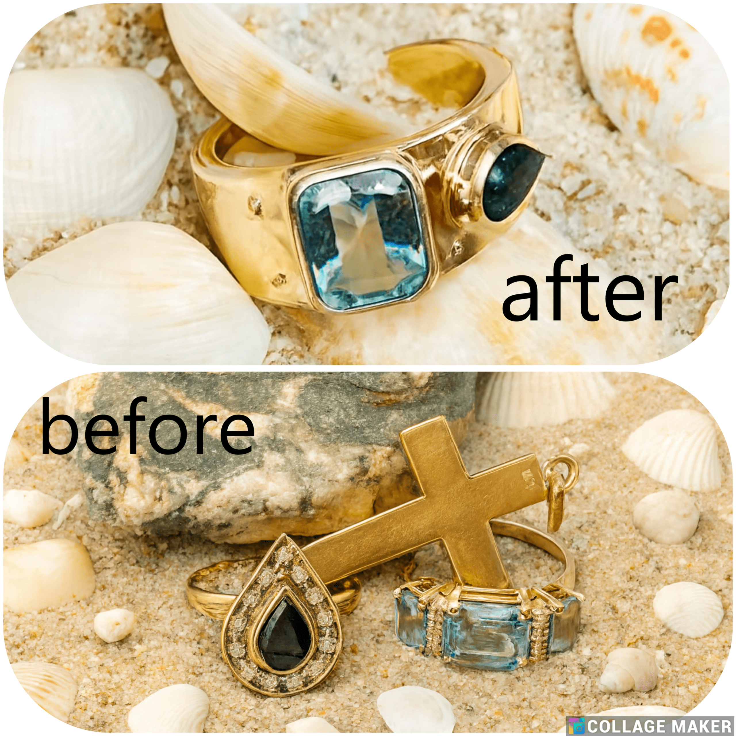 665 Before And After Two Stone Irregular Dress Ring - Image 4