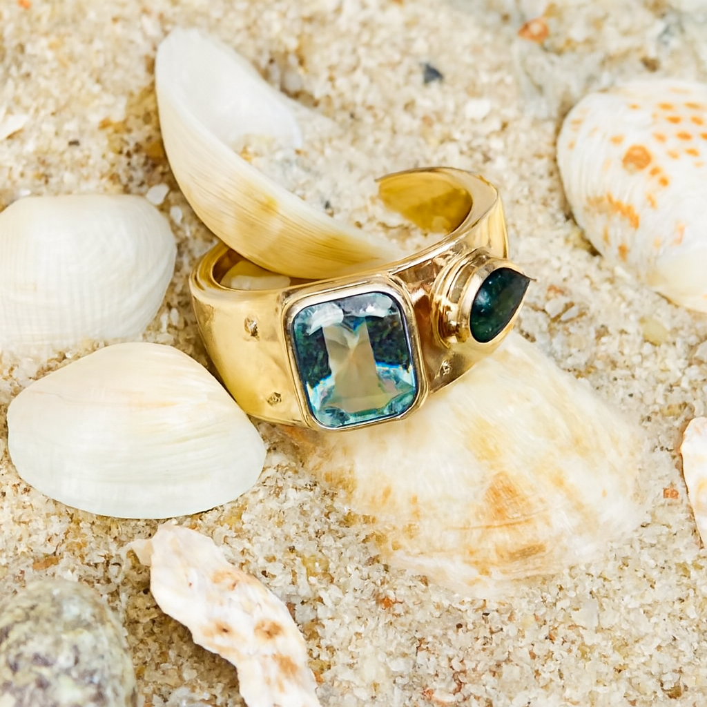 665 Before And After Two Stone Irregular Dress Ring - Image 5