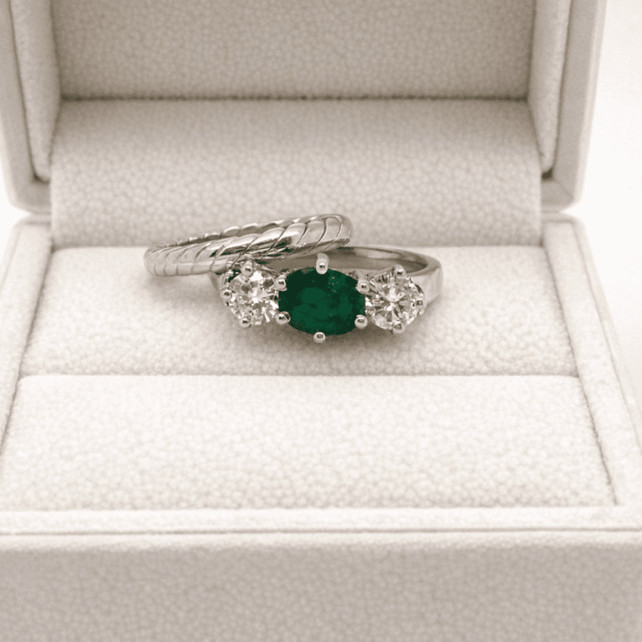 115...Commission Styled Curved 'S' Straight Wedding Band